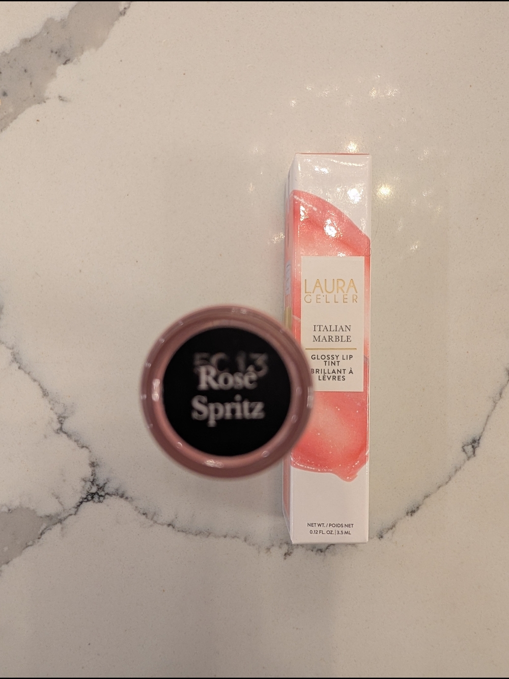 Laura Geller Italian Marble Glossy Lip Tint — Rosé Spritz NIB - Picture 2 of 8